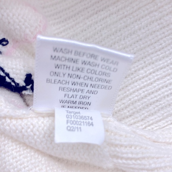 Cherokee 100% Cotton Scottie Dog Soft Ivory Knit Sweater Baby Girl Size 24 Month - Picture 8 of 8